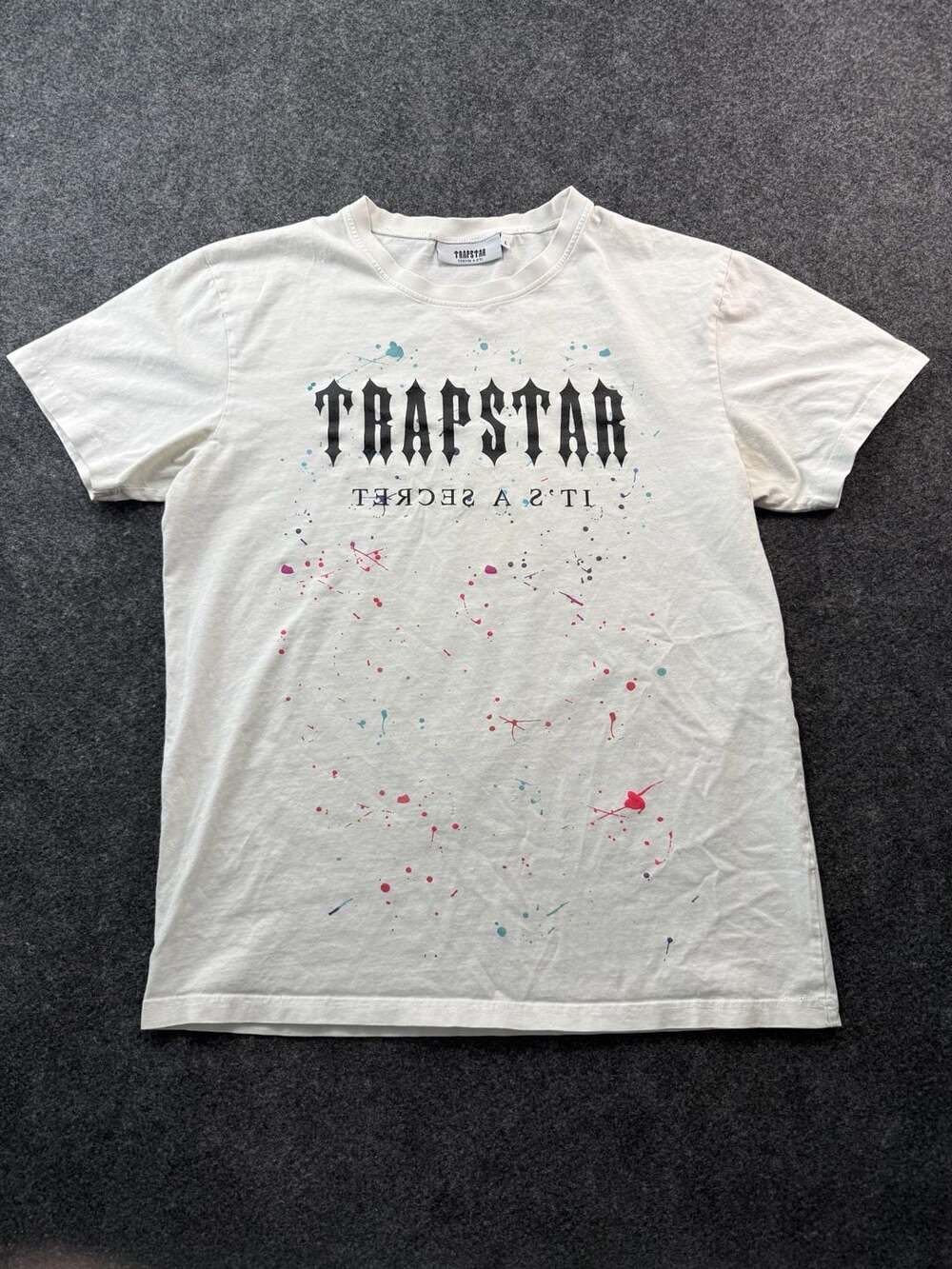 Trapstar It's A Secret Paint Splatter T-Shirt White Size L